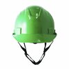 Ge Vented Full Brim Hard Hat, 4-Point Adjustable Ratchet Suspension, Green GH326N